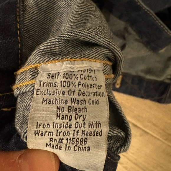 JOHNNY WAS WORKSHOP “Desi” Dark Blue Denim Floral Embroidered Jean Jacket - Picture 10 of 11